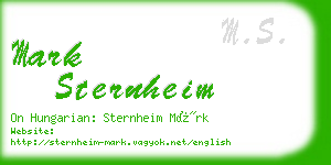 mark sternheim business card